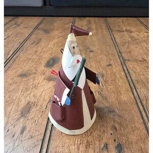 Santa Claus Metal Christmas Ornament 4 1/2 Inches Tall Made by Midwest of Cannon